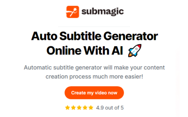 Submagics AI Auto Subtitle Generator Tool Online